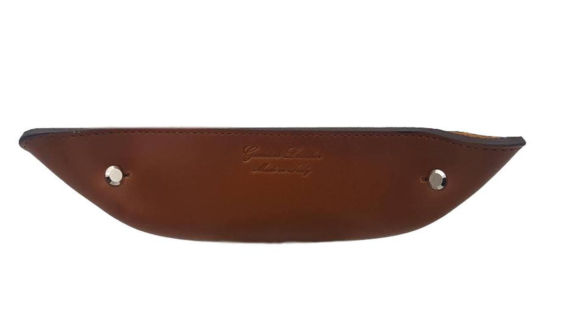 Svuotatasche in Cuoio Foderato in Pelle Scamosciata - Nocciola - ESPERANTOBELTS