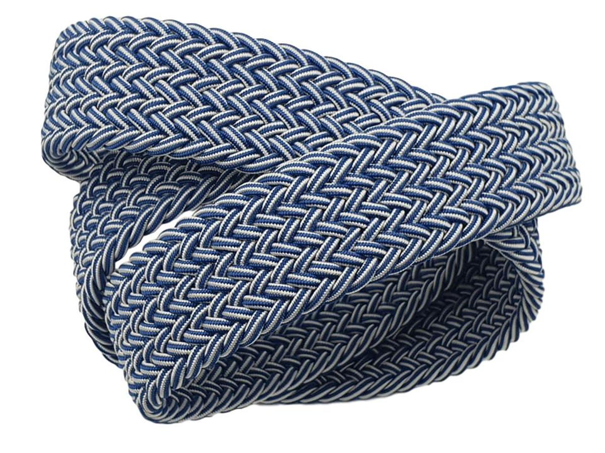 Cintura XXL elastica in trecciata in viscosa e finiture in pelle 3 ,5 anallergica  - Avio