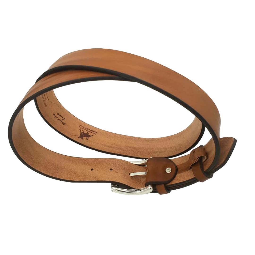 Cintura 4 cm in vero cuoio di toro con fibbia Vintage anallergica (VERSIONE REGALO)