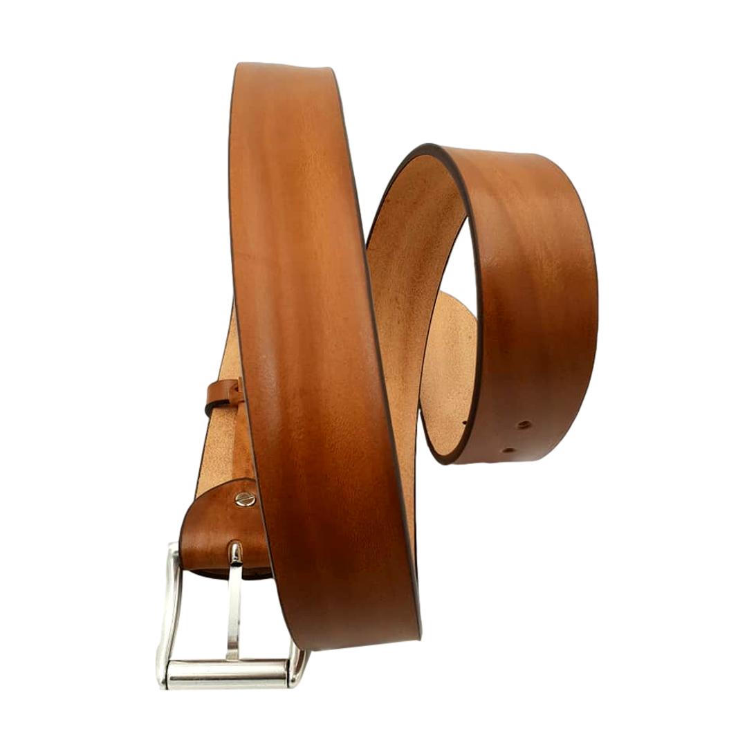 Cintura 4 cm in vero cuoio di toro con fibbia Vintage anallergica (VERSIONE REGALO)