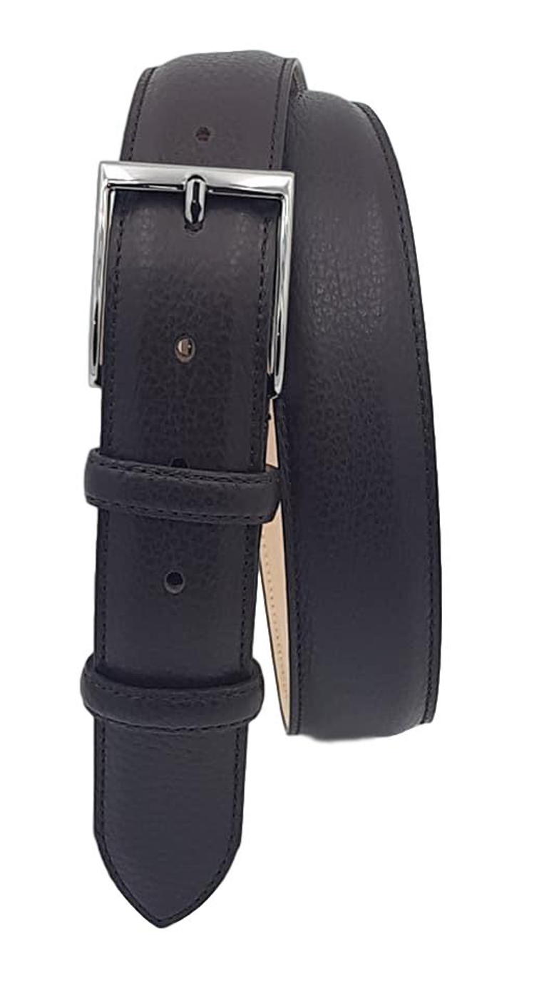 Cintura XXL 3,5 cm in Vera Pelle  stampato Cervo,  Fibbia anallergica - Moro