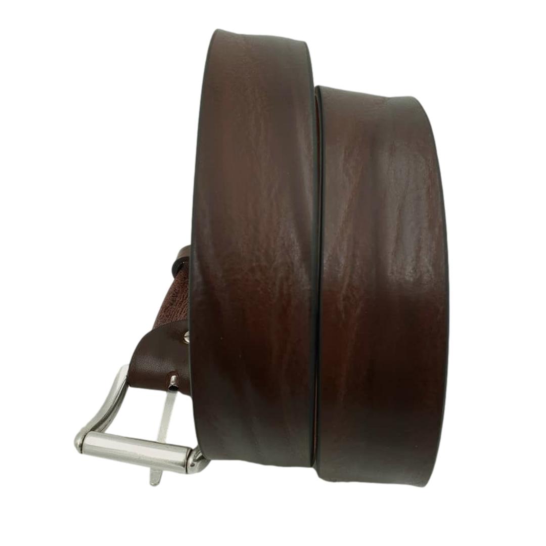Cintura 4 cm in vero cuoio di toro con fibbia Vintage anallergica (VERSIONE REGALO)