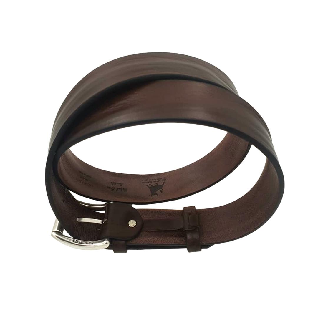 Cintura 4 cm in vero cuoio di toro con fibbia Vintage anallergica (VERSIONE REGALO)