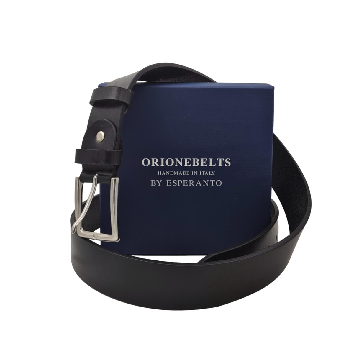 Cintura 3,5 cm in vero cuoio di toro spesso e resistente con fibbia anallergica - ESPERANTOBELTS