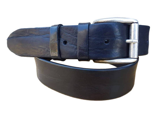 Cintura XXL 4 cm in cuoio di toro resistente con fibbia Vintage nichel free ( TAGLIE EXTRALUNGHE ) - ESPERANTOBELTS
