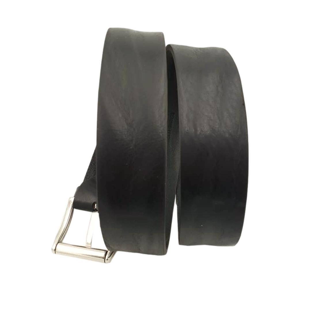 Cintura 4 cm in vero cuoio di toro con fibbia Vintage anallergica (VERSIONE REGALO)