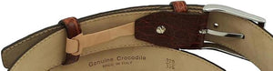 Cintura 3,5 cm in fianco di Coccodrillo Gold con fibbia Nichel free e fodera Nabuk - ESPERANTOBELTS
