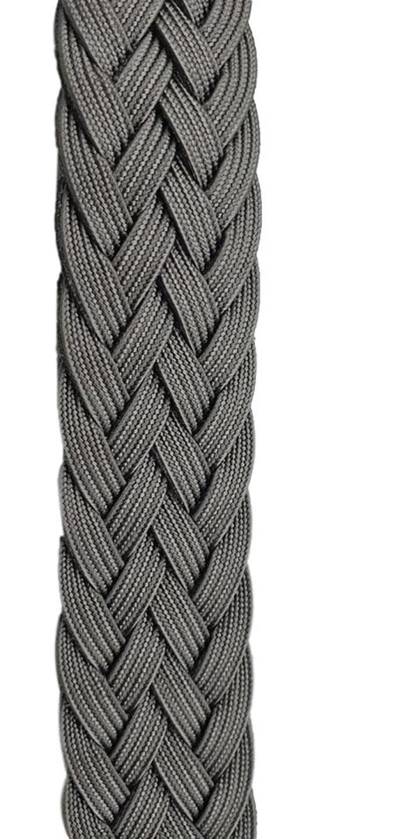 Cintura 3,5 cm intrecciata in pelle scamosciata foderata in cotone con fibbia Nichel free - Grigio - ESPERANTOBELTS