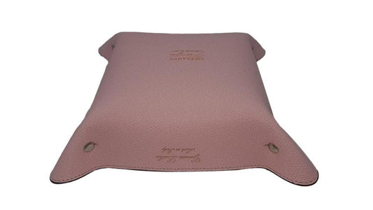 Svuotatasche colorato in vera Pelle foderato in pelle scamosciata - Rosa - ESPERANTOBELTS