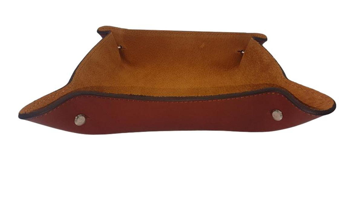 Svuotatasche in Cuoio Foderato in Pelle Scamosciata - Marrone Anticato - ESPERANTOBELTS