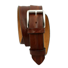 Carica l&#39;immagine nel visualizzatore di Gallery, Cintura 4 cm in vero cuoio di toro Unisex con fibbia a rullo anallergica