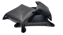 Carica l&#39;immagine nel visualizzatore di Gallery, Tris di svuotatasche grezzi sfoderati stampato coccodrillo nero - ESPERANTOBELTS