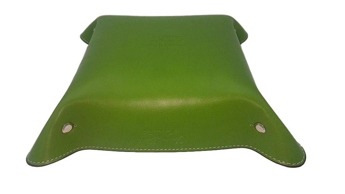 Svuotatasche colorato in vera Pelle foderato in pelle scamosciata - Verde - ESPERANTOBELTS