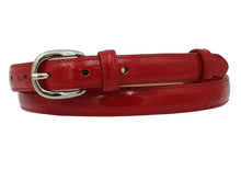 Carica l&#39;immagine nel visualizzatore di Gallery, Cintura da Donna in Vitello 2 cm fodera Nabuk, Made in italy, accorciabile - Rosso Vernice