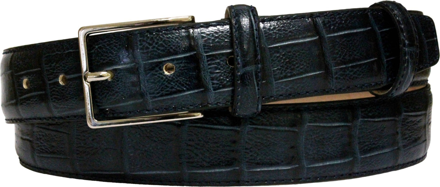 Cintura 3,5 cm Stampato Coda Coccodrillo con fodera in Pelle bovina e Fibbia Nichel free - ESPERANTOBELTS