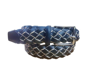 Cintura 3,5 cm Intrecciata in vero cuoio con fodera in Cotone e fibbia Nichel free - ESPERANTOBELTS