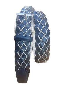 Cintura 3,5 cm Intrecciata in vero cuoio con fodera in Cotone e fibbia Nichel free - ESPERANTOBELTS