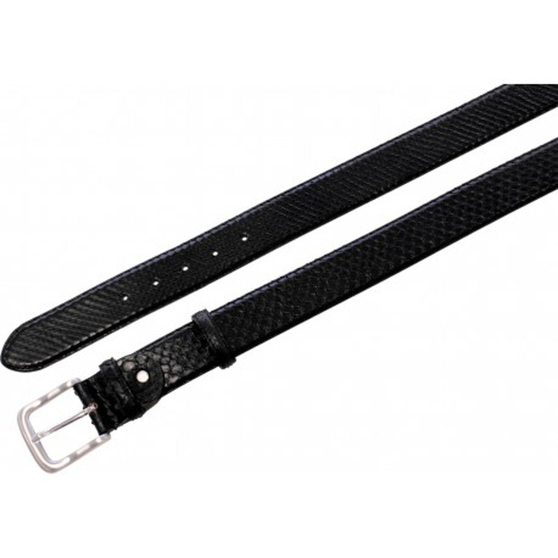 Cintura 4 cm in vera pelle di Pitone colore Nero con fibbia Nichel free e fodera Nabuk - ESPERANTOBELTS