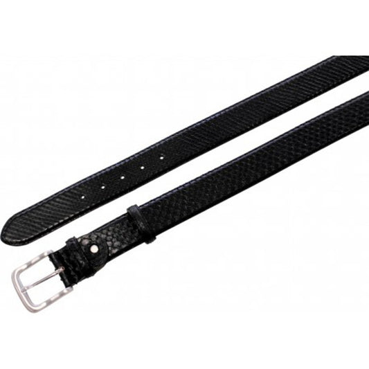 Cintura 4 cm in vera pelle di Pitone colore Nero con fibbia Nichel free e fodera Nabuk - ESPERANTOBELTS