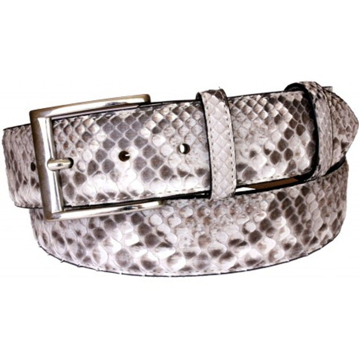 Cintura 4 cm in vera pelle di Pitone colore Roccia con fibbia anallergica