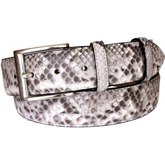Cintura 4 cm in vera pelle di Pitone colore Roccia con fibbia anallergica