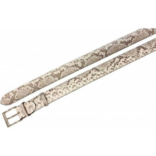 Cintura 4 cm in vera pelle di Pitone colore Roccia con fibbia Nichel free e fodera Nabuk - ESPERANTOBELTS