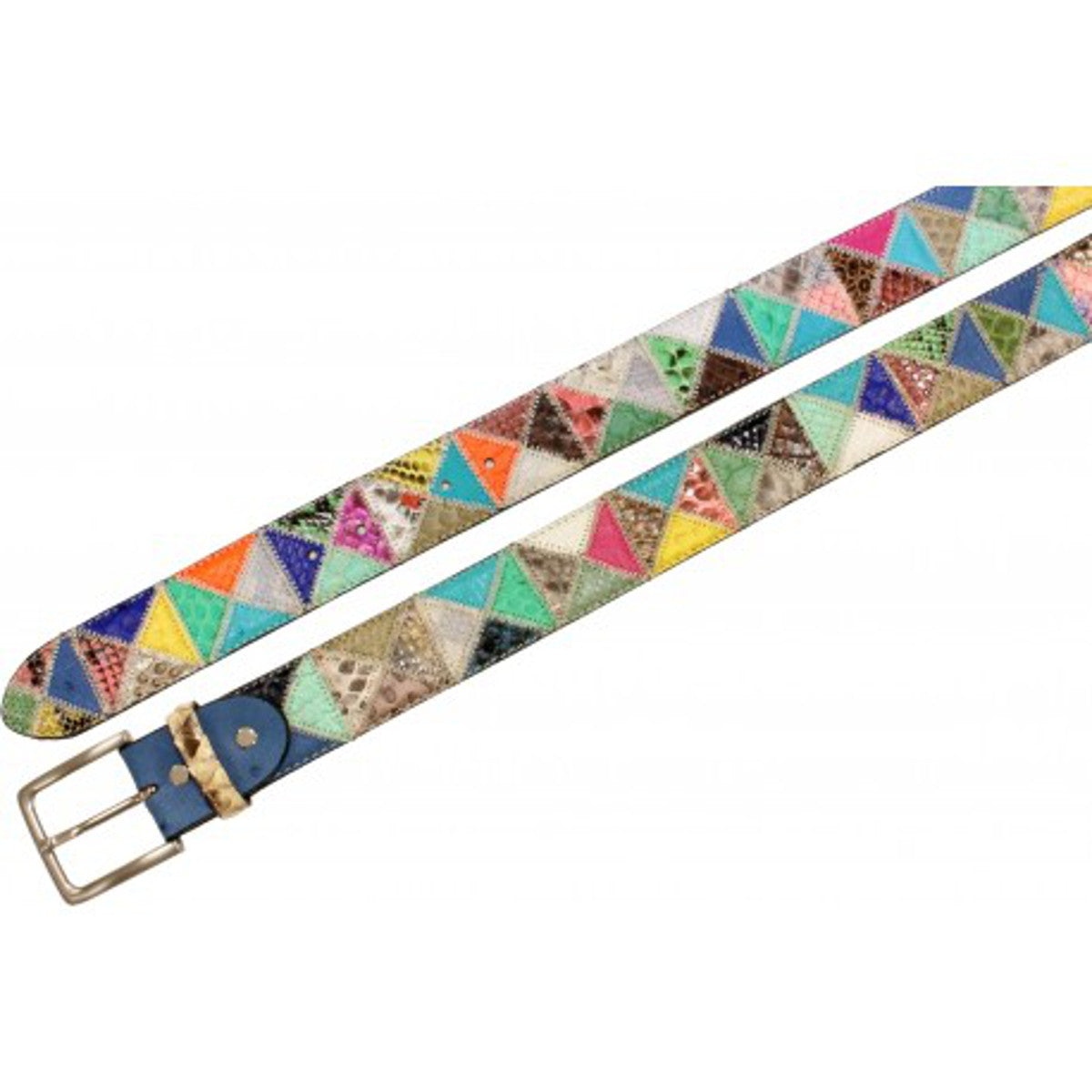 Cintura 4 cm in Pitone Multicolore con fodera in pelle e fibbia anallergica - ESPERANTOBELTS
