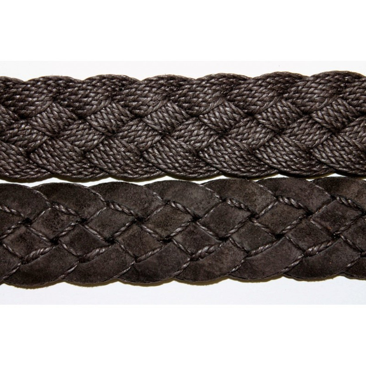 Cintura Intrecciata 3,5 cm in Pelle Scamosciata foderata in Cotone con fibbia nichel free - Moro - ESPERANTOBELTS