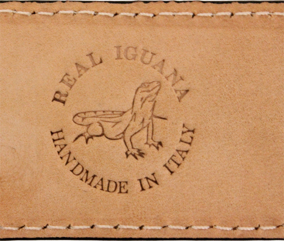 Cintura Gialla 4 cm in Pelle di Iguana, Pelle di Pitone con fibbia Nichel free - ESPERANTOBELTS