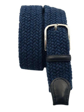 Carica l&#39;immagine nel visualizzatore di Gallery, Cintura intrecciata 4 cm in Lana con fibbia anallergica - Blu Notte