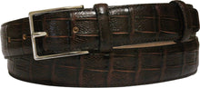 Carica l&#39;immagine nel visualizzatore di Gallery, Cintura 3,5 cm Stampato Coda Coccodrillo con fodera in Pelle bovina e Fibbia Nichel free - ESPERANTOBELTS