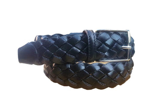 Cintura 3,5 cm Intrecciata in vero cuoio con fodera in Cotone e fibbia Nichel free - ESPERANTOBELTS