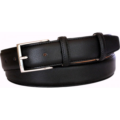 Cintura 3,5 cm in vera pelle stampata Saffiano con fodera Nabuk e fibbia Nichel free - ESPERANTOBELTS