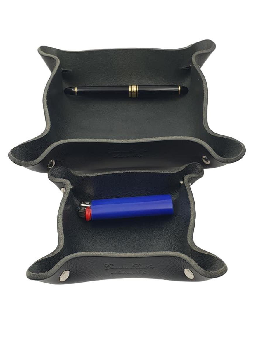 Svuotatasche in Cuoio di Toro 4mm (coppia) - Nero - ESPERANTOBELTS