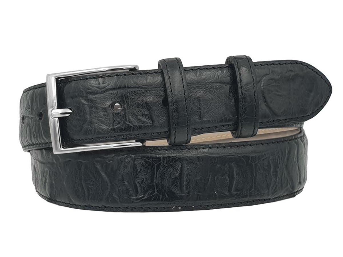 Cintura 3,5 cm Stampato Coda Coccodrillo con fodera in Pelle bovina e Fibbia Nichel free - ESPERANTOBELTS