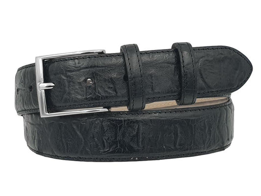 Cintura 3,5 cm Stampato Coda Coccodrillo con fodera in Pelle bovina e Fibbia Nichel free - ESPERANTOBELTS