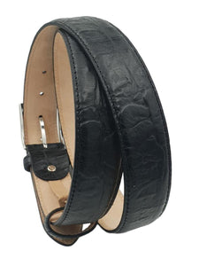 Cintura 3,5 cm Stampato Coda Coccodrillo con fodera in Pelle bovina e Fibbia Nichel free - ESPERANTOBELTS