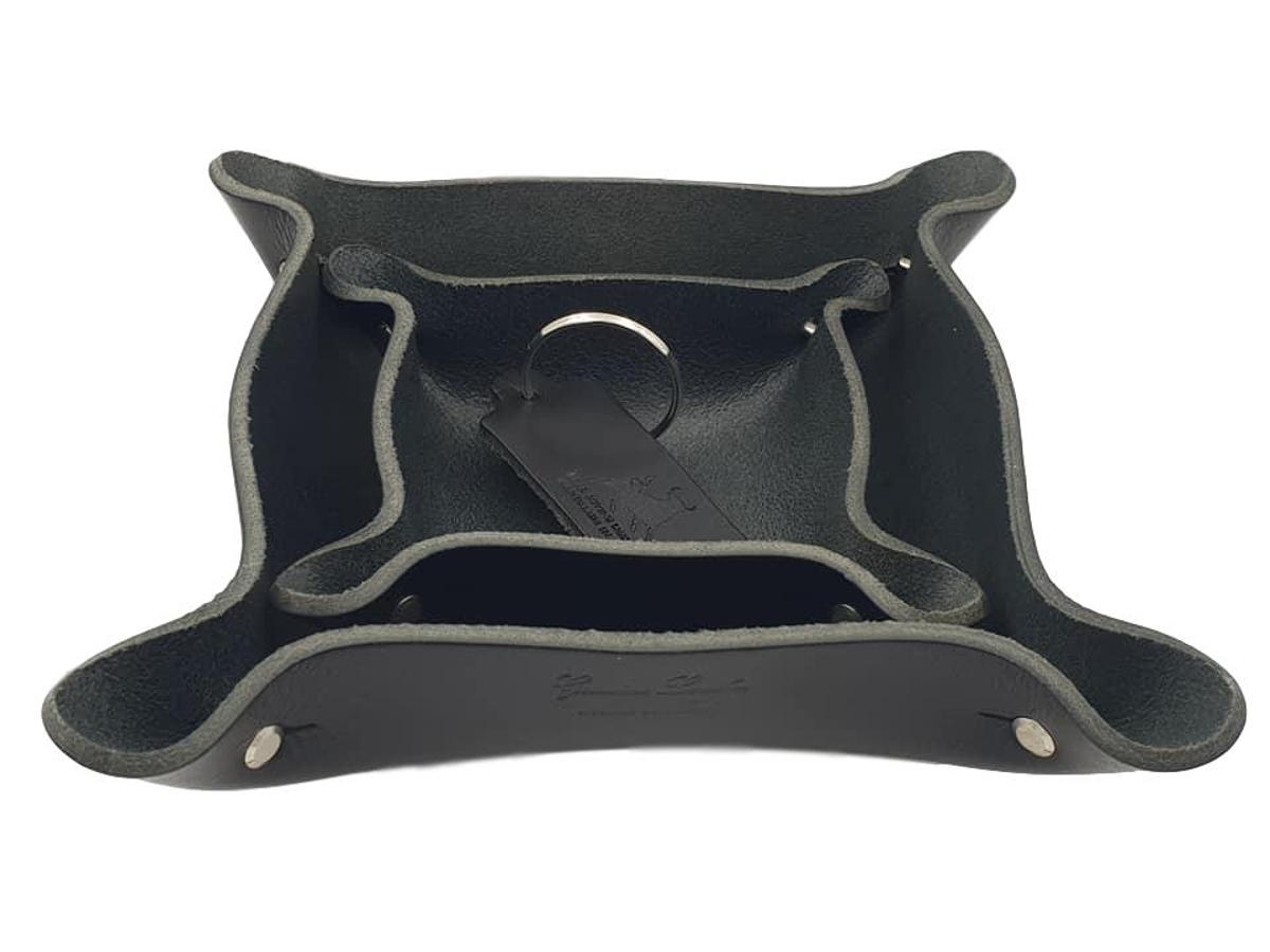 Svuotatasche in Cuoio di Toro 4mm (coppia) - Nero - ESPERANTOBELTS