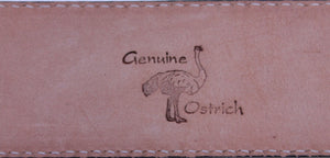 Cintura 4 cm marrone in Pitone , Struzzo e Pelle scamosciata con fibbia Nichel free - ESPERANTOBELTS