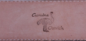 Cintura 4 cm in Vero Coccodrillo , Vero Struzzo e cuoio anticato a mano -  Foresta - ESPERANTOBELTS