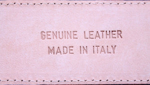 Cintura 3,5 cm Stampato Coda Coccodrillo con fodera in Pelle bovina - Blu