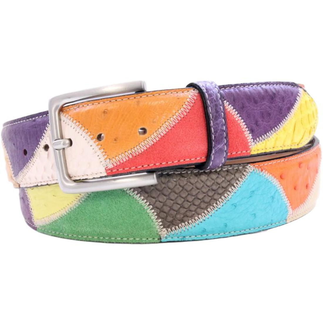 Cintura 4 cm Unisex con fantasia di Vele Multicolori e fibbia anallergica